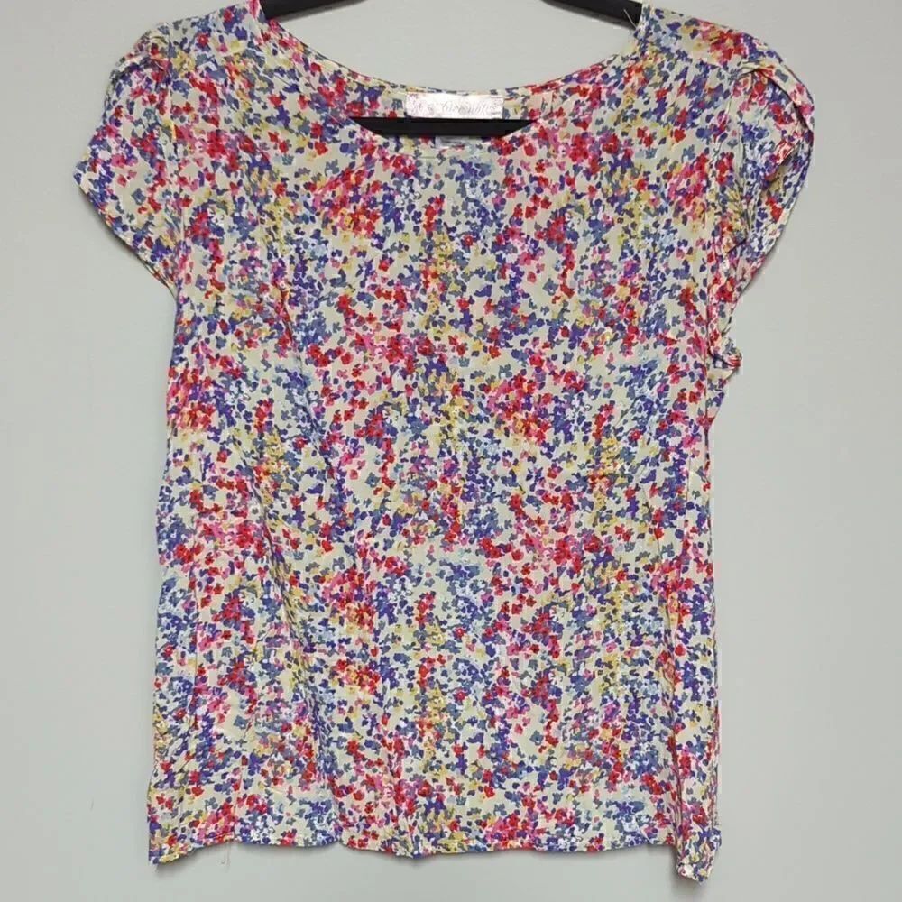 Love Notes Floral Tulip Sleeve Blouse